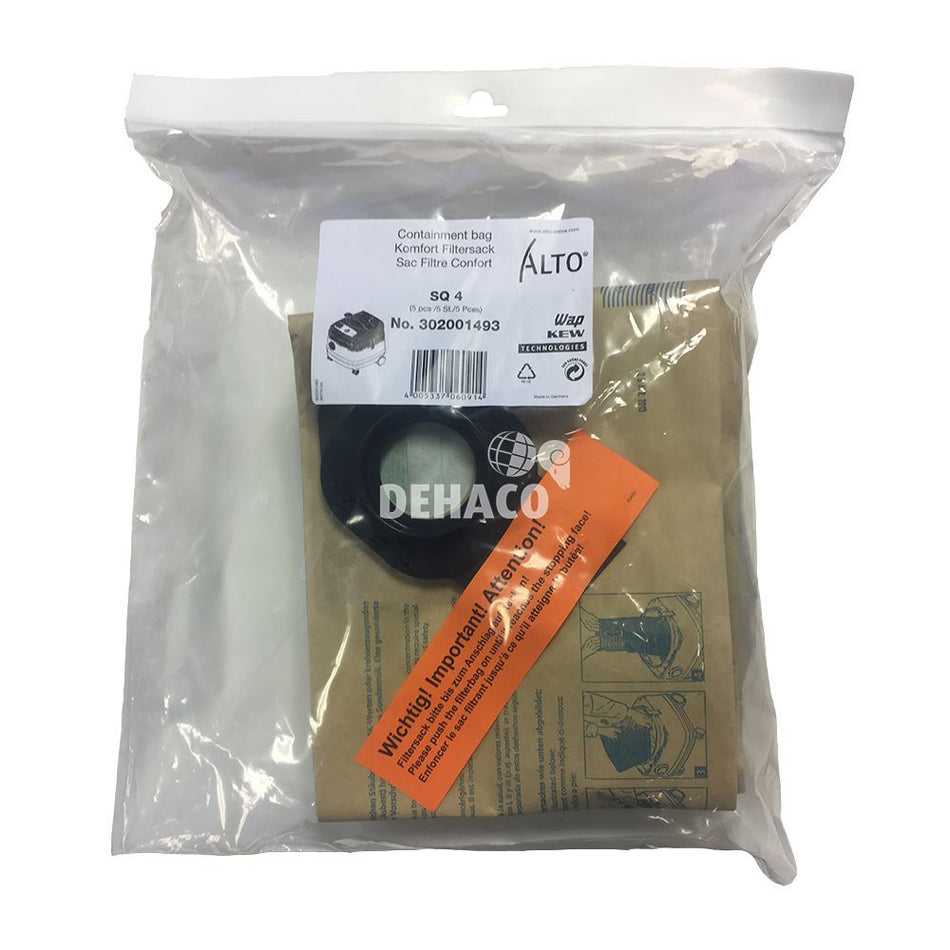 Stofzuigerzak papier voor Nilfisk Wap SQ450/SQ400 per 5 stuks